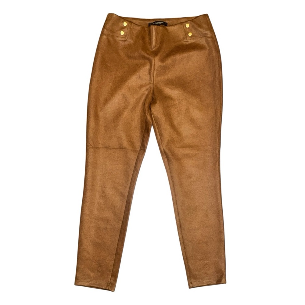 Marc New York Women’s Faux Suede Pants Full Control Waistband Caramel M Like-New